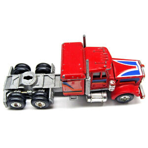 Vintage Toy Truck Red Die-Cast Semi Eight Wheels PlayArt Collectible Model 1:64